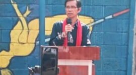 Kasek SMP Negeri 2 Tanjungsari, Sudrajat, mengucapkan apresiasinya kepada seluruh orang tua yang diinisiasi para koordinator kelas. ( Dok.Hallojabar.com / Dody Nsh