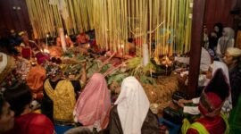 Pemandangan hijaunya hutan tropis dataran tinggi di lereng Gunung Ciremai, menunjukkan kekayaan vegetasi yang menjadi habitat bagi berbagai jenis flora dan fauna endemik. Hutan ini merupakan bagian penting dari ekosistem yang perlu terus dilindungi dan dijaga kelestariannya.